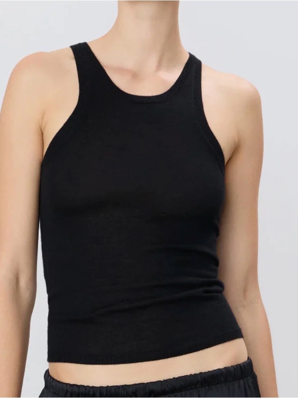 NWT Eterne ETERNE RYDER TANK BLACK sleeveless cashmere size medium/large